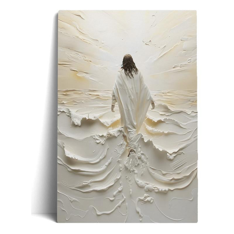 Elevate Your Space with a Stunning Wooden Framed Canvas Painting of Jesus Christ - Modern Art Fashion Poster for Living Room, Bedroom, Office and More