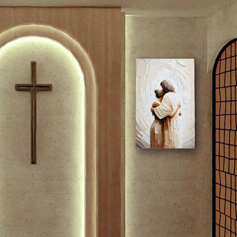 Elevate Your Space with a Stunning Wooden Framed Canvas Painting of Jesus Christ - Modern Art Fashion Poster for Living Room, Bedroom, Office and More