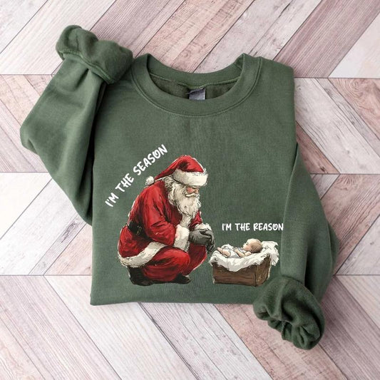 Jesus Is the Reason for the Season Sweatshirt, Christmas Christian Gift, Christmas Jesus Quotes, Religious Christian Christmas Faith Crewneck