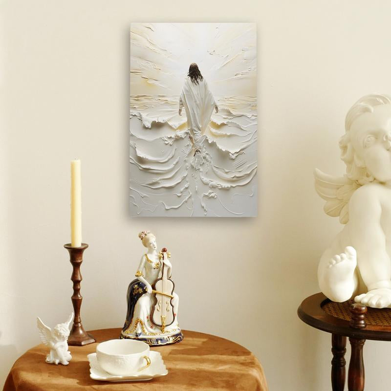 Elevate Your Space with a Stunning Wooden Framed Canvas Painting of Jesus Christ - Modern Art Fashion Poster for Living Room, Bedroom, Office and More