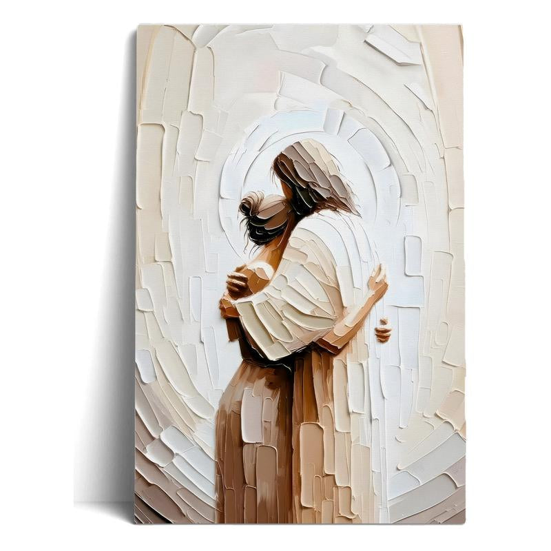 Elevate Your Space with a Stunning Wooden Framed Canvas Painting of Jesus Christ - Modern Art Fashion Poster for Living Room, Bedroom, Office and More