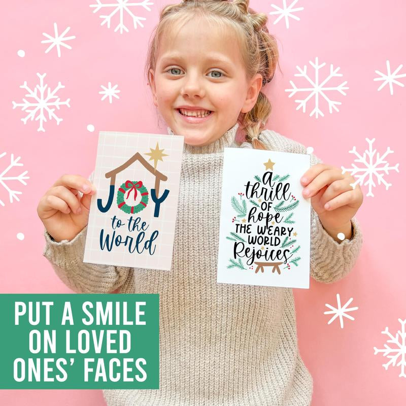 24 Religious Christmas Cards with Envelopes Christian Christmas Cards with Envelopes - Nativity Christmas Cards with Envelopes Religious Christmas Cards Bulk, Blank Merry Christmas Cards Religious