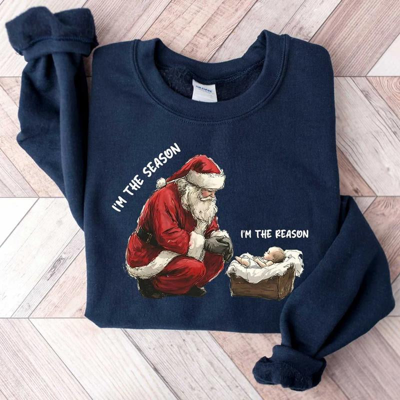 Jesus Is the Reason for the Season Sweatshirt, Christmas Christian Gift, Christmas Jesus Quotes, Religious Christian Christmas Faith Crewneck