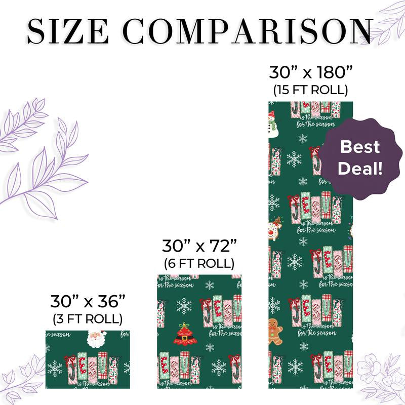 Elegant Christian Wrapping Paper for Christmas - Nativity Scene Gift Wrap to Celebrate Jesus' Birth