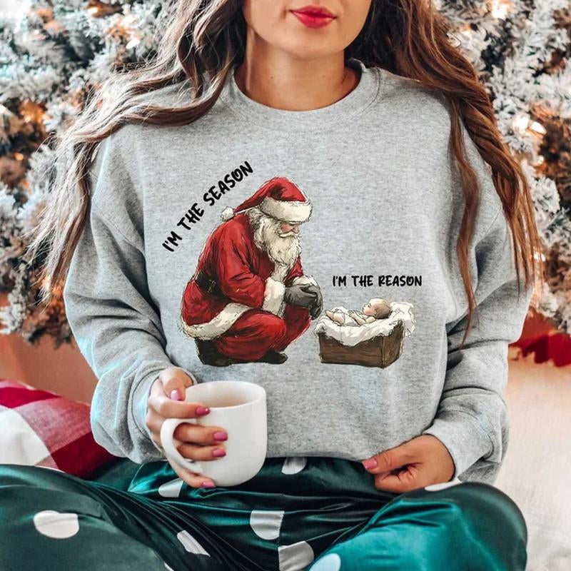 Jesus Is the Reason for the Season Sweatshirt, Christmas Christian Gift, Christmas Jesus Quotes, Religious Christian Christmas Faith Crewneck