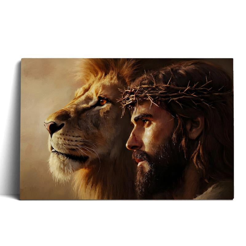 Elevate Your Space with a Stunning Wooden Framed Canvas Painting of Jesus Christ - Modern Art Fashion Poster for Living Room, Bedroom, Office and More