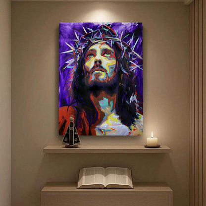 Elevate Your Space with a Stunning Wooden Framed Canvas Painting of Jesus Christ - Modern Art Fashion Poster for Living Room, Bedroom, Office and More